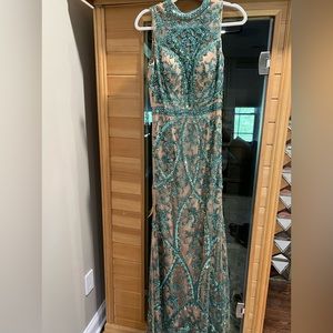 Sherri Hill green beaded gown
